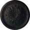 Ekena Millwork Luton Ceiling Medallion (Fits Canopies up to 1 1/8"), Hand-Painted Steel Gray, 15 3/4"OD x 5/8"P CM16LUSGS - alternate 1